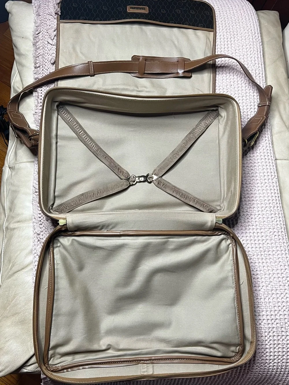 CHRISTIAN DIOR VINTAGE Travel Luggage Honeycomb Bag RARE